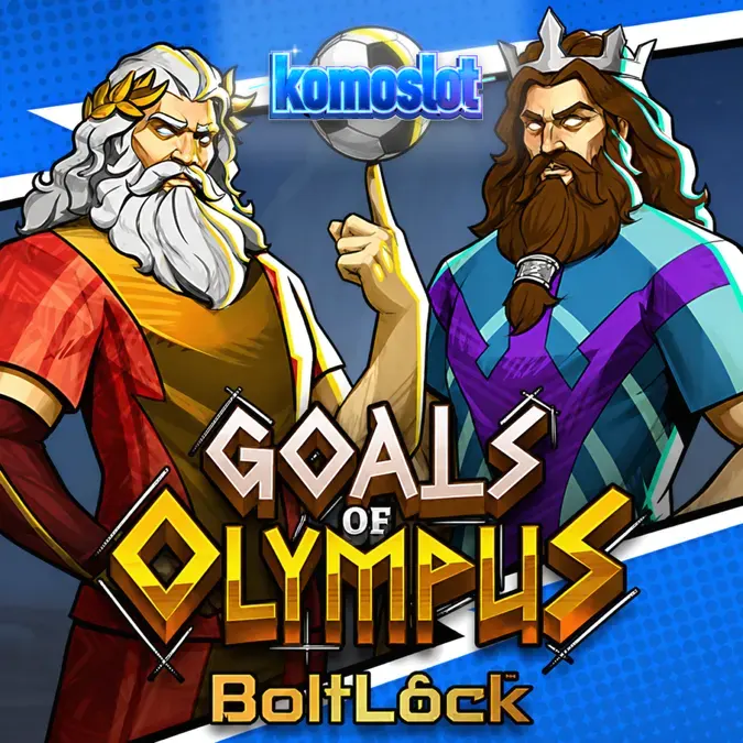 Tampilan visual slot Goals of Olympus BoltLock dengan tema mitologi dan sepak bola